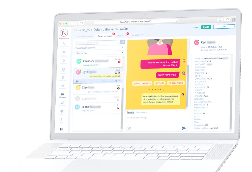 Botnation's livechat to take control of the discussion