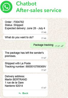 Your Chatbot After-sales service in a few clicks